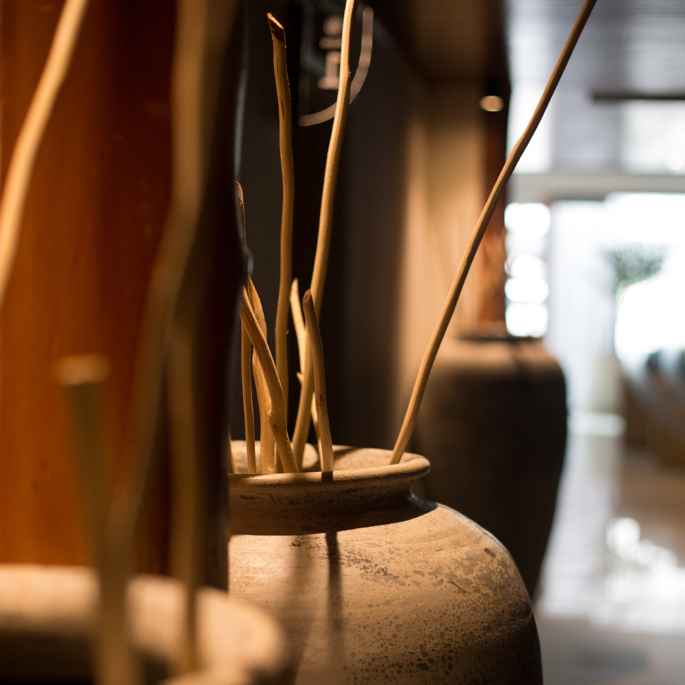 a moody and artsy corridor in Amla Aqua - Organic spa & hydrotherapy in Cherngtalay, Phuket
